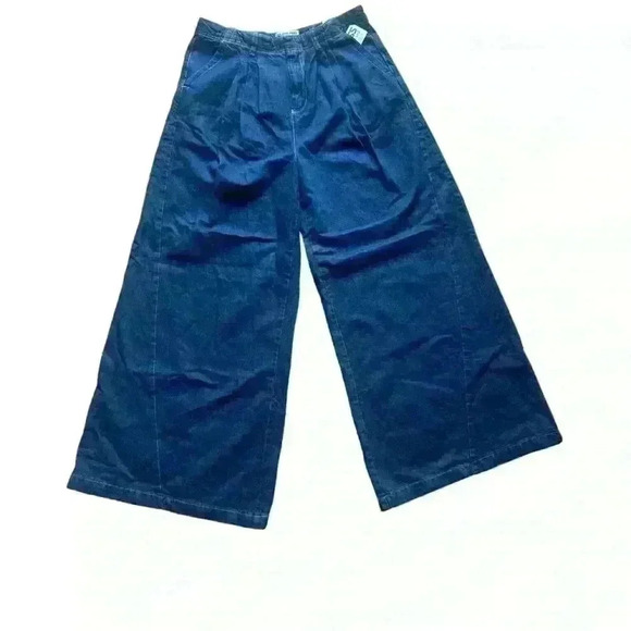 Free People We The Free Equinox Denim Slouchy Wide Leg Trouser Jeans NWOT 30 - Picture 3 of 11